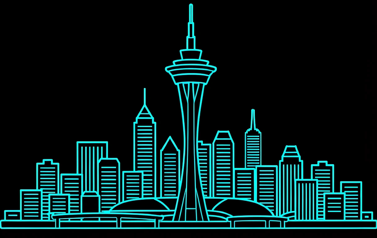 Auckland Skyline Silhouette